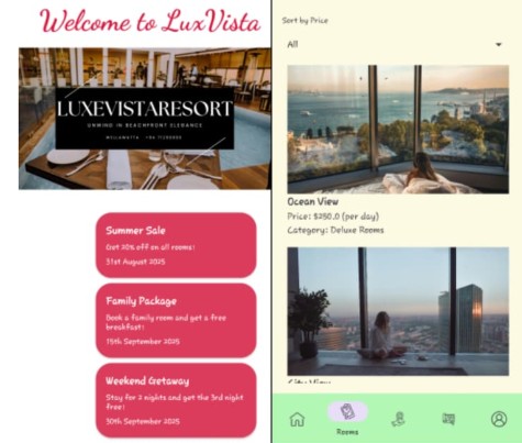 LuxeVista Resort project screenshots 1